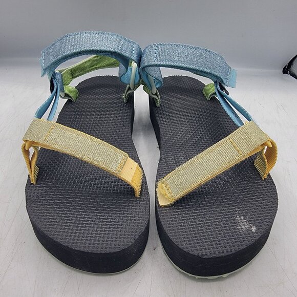 Teva Midform Universal Kids 5 Metallic Blue Sandals Beach Summer Casual 1131610C - Picture 2 of 13